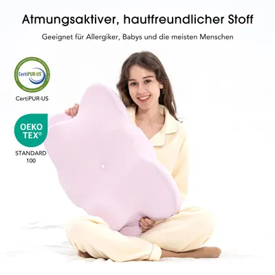 Produktbild von Nackenkissen Kopfkissen Ergonomisches Orthopädisches Kissen Gegen Nackenschmerzen Schlafkissen Memory Foam Kissen Seitenschläfer, 65x41 cm