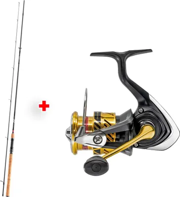 Produktbild von Daiwa Spincombo Forelle Barsch Zander Angelset Angelcombo Steckrute Ninja X Jigger 2.40m 8-35g + Rolle Crossfire LT Modellgröße 2500  mittelschwere Spinnrolle mit Frontbremse