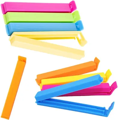 Produktbild von Verschluss Clips,24 Stück Verschlussclips Tütenclips Nahrungsmittel Beutel Verschlussklammern Beutel Clips Zufällige Farbe Kunststoff Verschlussklammern Dichtungsclips Für Zuhause Küche Büro 11CM