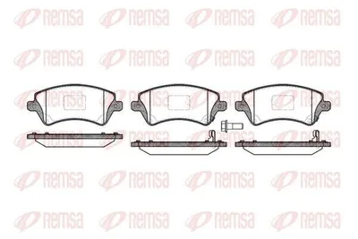Produktbild von REMSA Bremsbeläge Satz Vorne Bremsklötze für TOYOTA COROLLA (ZZE12, NDE12, ZDE12) 0822.12