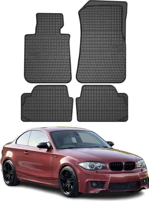 Obrázok produktu pre 2007-2013 BMW radu 1 E82 2dverové podlahové rohože gumové čierne 4 ks