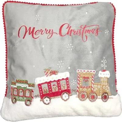 Produktbild von Kissenbezug, dekorativer Kissenbezug, Weihnachtskissenbezug, Pompons 40x40 960 Merry Christmas