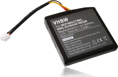 Produktbild von vhbw Akku Ersatz für TomTom XLHS416*08338, KM1, 6027A0117401 für GPS Navigation Navi (700 mAh, 3,7 V, Li-Ion)