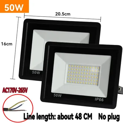 Produktbild von LED-Arbeitsleuchten - Tragbare Fluter - 2 x 50 W - Nur Leuchten - 220 V - IP66-wasserdicht - Für Garage und Werkstatt
