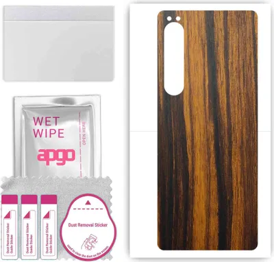 Produktbild von apgo Rückseite Schutzfolie, Skin, kompatibel mit Sony Xperia 10 IV SOG07, Hinten Displayschutzfolie aus Vinylfolie, kratzfest, einfache Montage - Tigerwood