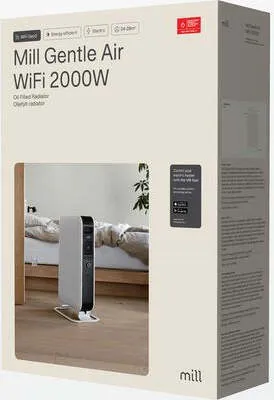 Image de Mill Gentle Air WiFi Radiateur rempli d'huile 2000W, contrôlé par WiFi