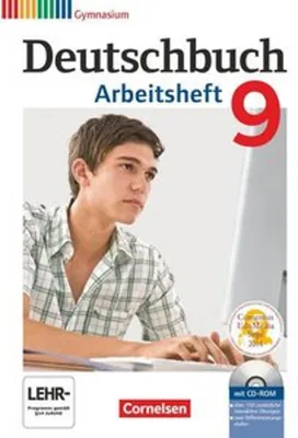 Obrázok produktu pre Deutschbuch 9. Schuljahr. Arbeitsheft mit Lösungen und Übungs-CD-ROM Gymnasium
