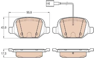 Produktbild von TRW Bremsbeläge Satz Hinten für FIAT Linea (323, 110) GDB1985
