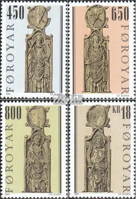 Produktbild von Briefmarken Dänemark - Färöer 2001 Mi 387-390 (kompl.Ausg.) postfrisch Kirchengestühlwangen