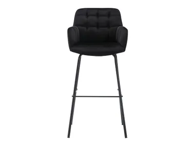 Produktbild von 2er set barhocker aus velours und metall - schwarz - PEGA by Pascal Morabito