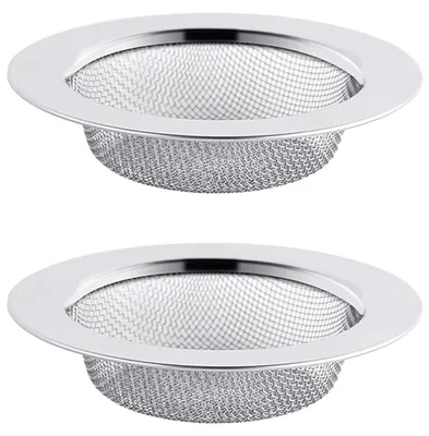 Abflusssieb Edelstahl 2er-Set 7,5 cm Haarsieb