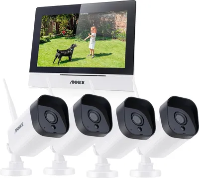 Obrázok produktu pre Bezdrôtový kamerový systém, 7-palcový dotykový displej, obojsmerný zvuk, 3MP 4PCS kamera 64G
