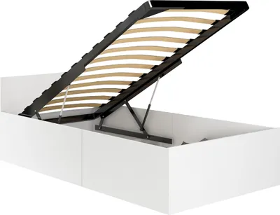 Image de Akord Lit Ajustable Avec Sommier À Lattes Blanc 200X90X68