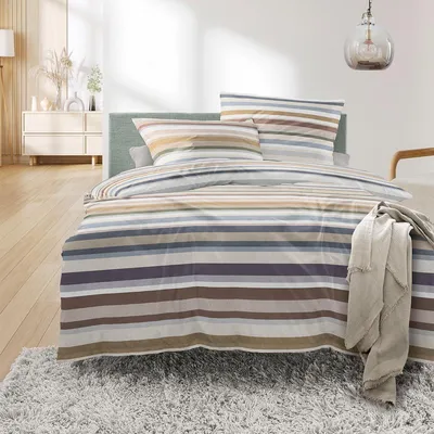 Produktbild von Irisette Mako-Satin Bettwäsche Wave 8690 natur 135x200 cm + 80x80 cm
