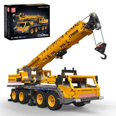 Zdjęcie produktu dla Mould King 17058 Technik, model ciężarówki z dźwigiem, zestaw klocków, statyczna wersja, mechaniczny zestaw dźwigu, zestaw klocków do budowy ciężarówki z dźwigiem, zabawka/prezent (997 elementów)