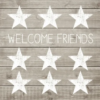 Image de PPD Welcome Friends Serviettes, 20 pièces, Serviettes de table, Tissue, Taupe / Blanc, 33 x 33 cm, 1332005