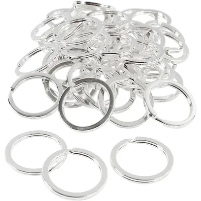 Produktbild von Spaltring, D 28 mm, Versilbert, 50 Stk/ 1 Pck [HOB-52604]