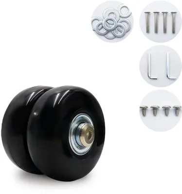 Produktbild von 50mm schwarz rubberne Kofferraumschwenkwagen