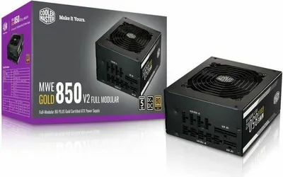 Obrázok produktu pre Cooler Master MWE Gold 850 - V2 Plne modulárny napájací zdroj 850 W 24-pin ATX ATX čierny