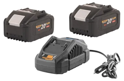 Immagine prodotto di Procraft Starter Pack 20 V 20/2,4 A Caricabatterie + 2x 20/8 Batteria 8,0 Ah