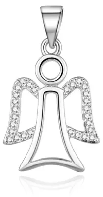 Image de Pendentif argenté décent Ange AGH617L