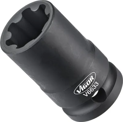 Produktbild von VIGOR Steckschlüsseleinsatz V6633 1/2" Rillenprofil SW 22 mm