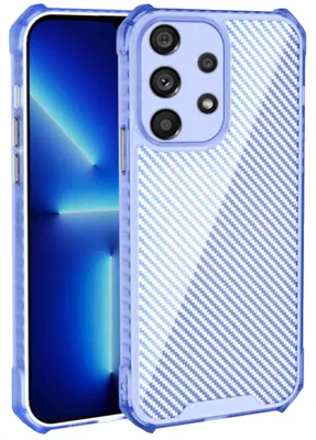 Obrázok produktu pre Pre Samsung Galaxy A53 5G Shock Carbon TPU Silicone Cases Kryt mobilného telefónu Blue Case