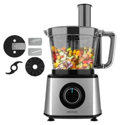 Obrázok produktu pre Cecotec Kuchynský robot Paprika 1300, výkon 2000 W, nehrdzavejúca oceľ, misa 3,5 l, 2 rýchlosti, 3 krájacie kotúče