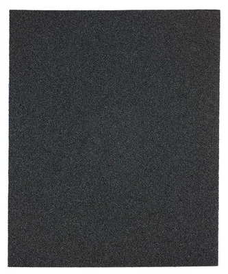 Immagine prodotto di foglio di carta abrasiva kwb blue twill 230x280 mm in corindone con grana 180, incollaggio di alta qualità e tessuto di lino flessibile per la levigatura medio-fine di metallo e acciaio