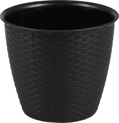 Obrázok produktu pre DOCHTMANN Ratanový kvetináč 30 x 26 cm, čierny