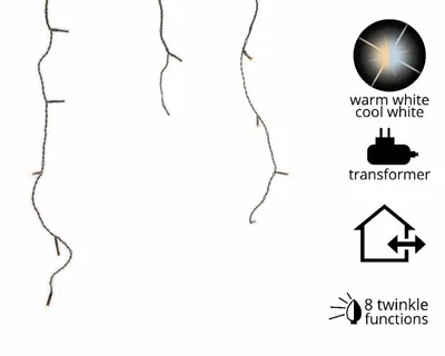 Productafbeelding van Kerstverlichting LED ijspegelverlichting buiten koel wit 750 cm Lumineo