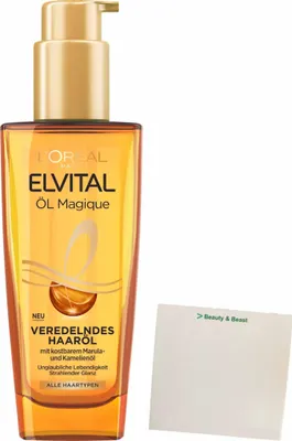 Produktbild von L'oreal Elvital Öl Magique Veredelndes Haaröl alle Haartypen (100ml Flasche) + usy Block