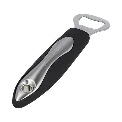 Produktbild von Flaschenöffner EUROHOME Kapselheber, Bieröffner aus rostfreiem Edelstahl, Kronkorkenöffner mit schwarzem Kunststoff - spülmaschinengeeignet 18 cm