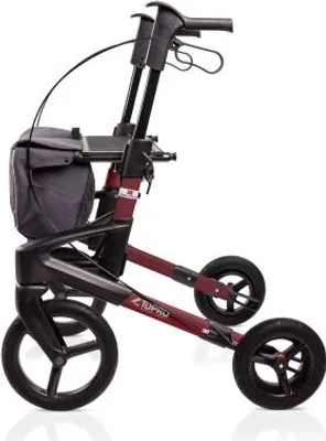 Produktbild von Rollator Olympos ATR Black Series SLIM M, OFF road wheels>>>>Farbe: bordeauxrot