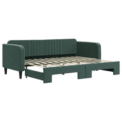 Immagine prodotto di vidaXL Letto da giorno allungabile verde scuro 80x200 cm in velluto