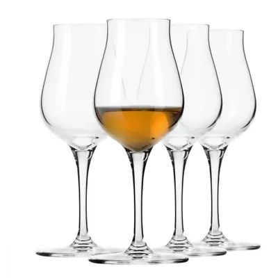Produktbild von KROSNO Avant-Garde Whisky-Degustationsgläser 4er Set 125 ml – elegante Tasting-Gläser, klares Glas, stilvolles Design, ideal für Whiskyverkostung