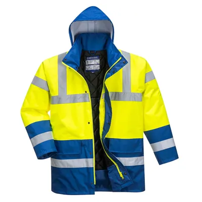 Produktbild von Portwest S466 Warnschutz Kontrast Traffic-Jacke Yellow/Royal Gr. XL