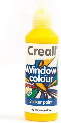 Zdjęcie produktu dla Repozycjonowalna farba do okien Creall Glass - cytrynowożółta