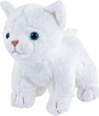 Produktbild von Kuscheltier Katze weiß 14 cm Stoffkatze
