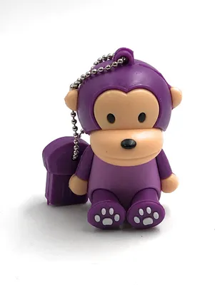 Image de Onlineworld2013 Singe assis chemise violette animal Funny Clé USB 128 GB USB 3.0
