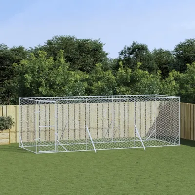Produktbild von The Living Store Outdoor-Hundezwinger Silbern 6x2x2 m Verzinkter Stahl