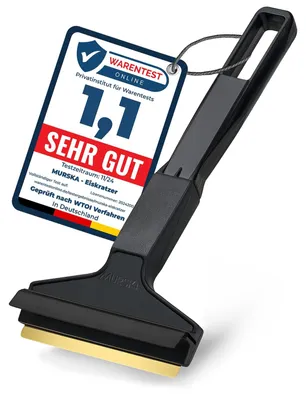 Immagine prodotto di Raschietto per ghiaccio auto - Lama in ottone - Impugnatura in HIPS - 21 cm - Nero