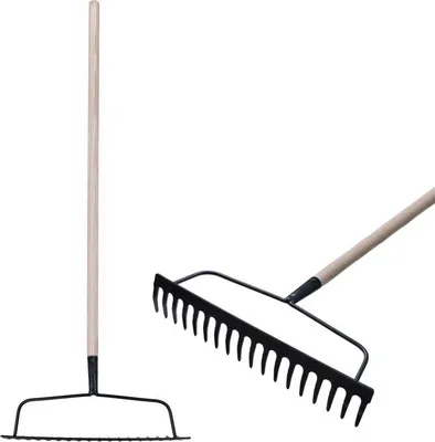Produktbild von Garten Rechen Strend Pro R101, 18 Zähne, Holzstiel 1600mm