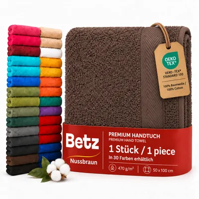 Produktbild von Betz Handtuch PREMIUM 100% Baumwolle 50x100 cm Gesicht- Hände- Körper- Handtuch Farbe - nuss