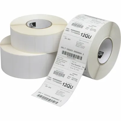 Produktbild von Zebra Z-Select 2000T - Papier - ultra-glänzend - permanenter Acrylklebstoff - beschichtet - perforiert - weiß - 102 x 38 mm 21480 Etikett(en) (12 Rolle(n)