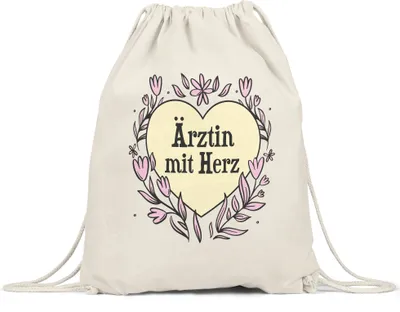 Produktbild von Ärztin mit Herz Turnbeutel Gymsack Geschenkidee Zum Danke Sagen Beste Ärztin