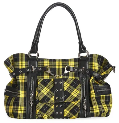 Produktbild von Banned Alternative Handtasche - Rise Up Tartan Gelb