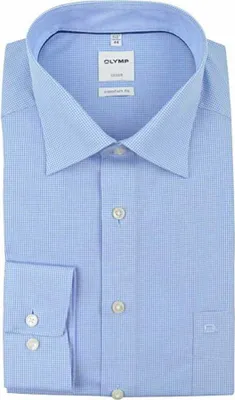 Produktbild von Olymp Luxor Hemd bügelfrei blau kariert