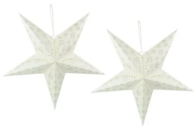 Produktbild von 2er Set LED Weihnachtsstern, Gold, D 60 cm