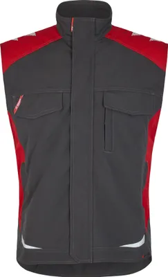 Produktbild von F. Engel Galaxy Serviceweste, Anthrazit Grau/Tomato Red, Gr. 6XL